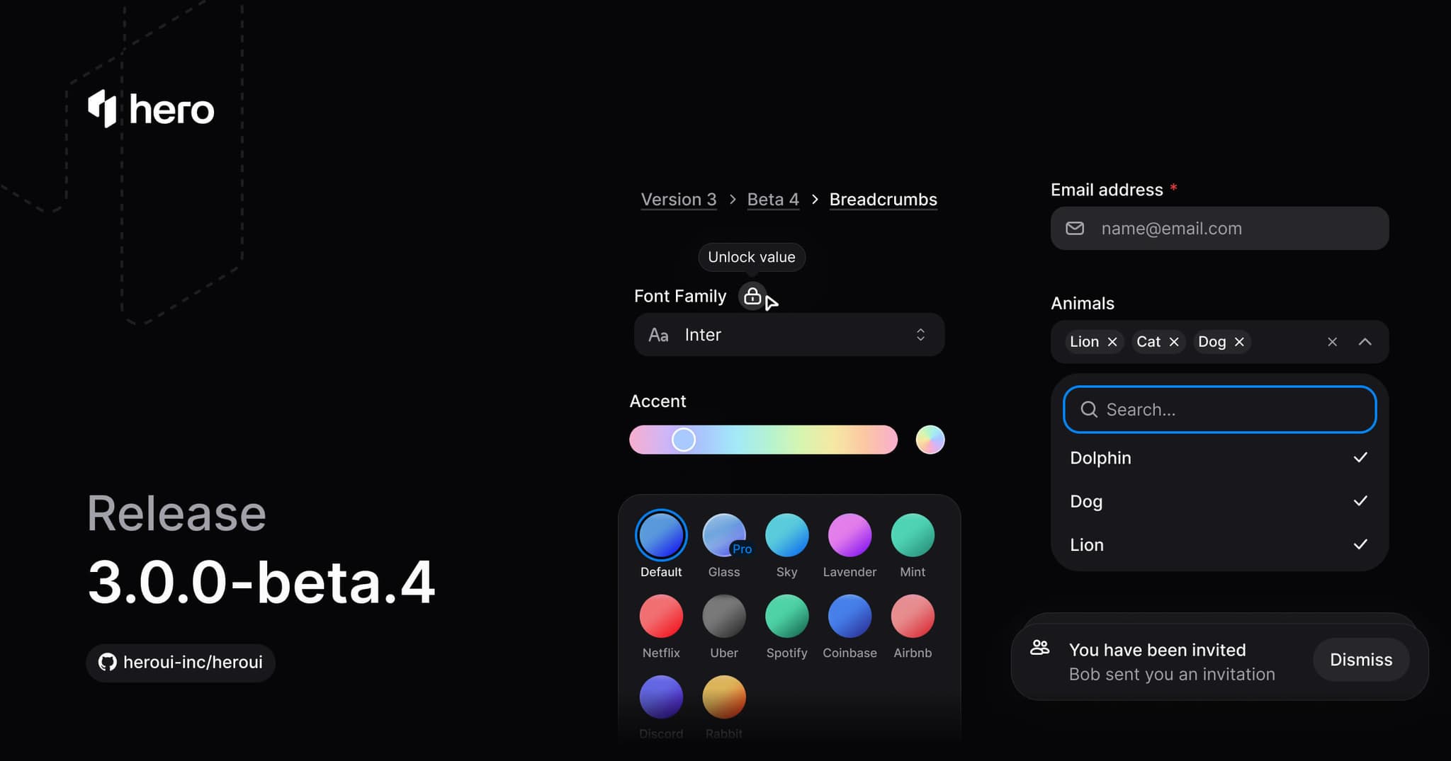 HeroUI v3 Beta 4